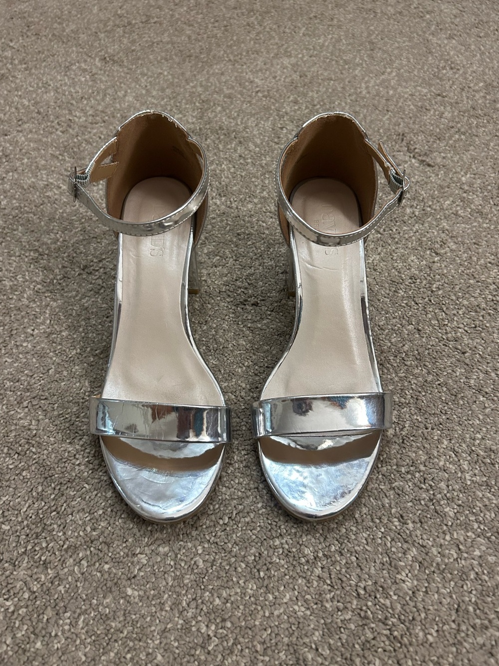 David’s Bridal Silver Heels